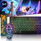 Клавиатура + мышь Defender Tark C-779 клав:черный мышь:черный USB LED (52779)