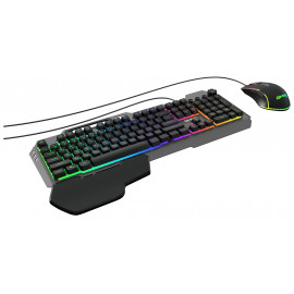 Клавиатура + мышь Оклик GMNG 700GMK клав:черный мышь:черный USB Multimedia LED