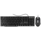 Клавиатура + мышь Оклик 400GMK клав:черный мышь:черный USB LED (1546779)