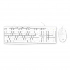 Клавиатура + мышь Оклик S650 клав:белый мышь:белый USB Multimedia (1875257)