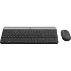 Клавиатура + мышь Logitech MK470 клав:черный/серый мышь:черный USB беспроводная slim (920-009204)