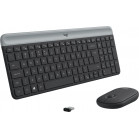 Клавиатура + мышь Logitech MK470 клав:черный/серый мышь:черный USB беспроводная slim (920-009204)