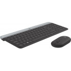 Клавиатура + мышь Logitech MK470 клав:черный/серый мышь:черный USB беспроводная slim (920-009204)