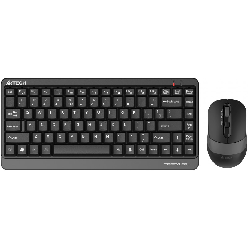 Клавиатура + мышь A4Tech Fstyler FG1110 клав:черный/серый мышь:черный/серый USB беспроводная Multimedia (FG1110 GREY)