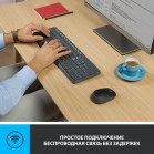 Клавиатура + мышь Logitech MK235 клав:серый мышь:серый/черный USB беспроводная Multimedia (920-007931)