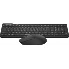Клавиатура + мышь A4Tech Fstyler FG2300 Air клав:черный мышь:черный USB беспроводная slim (FG2300 AIR BLACK)