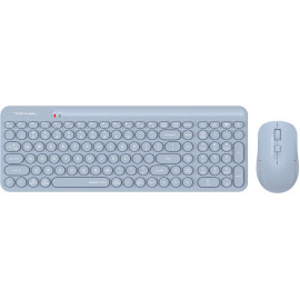 Клавиатура + мышь A4Tech Fstyler FG3300 Air клав:синий мышь:синий USB беспроводная slim Multimedia
