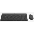 Клавиатура + мышь Logitech MK470 клав:графитовый/светло-серый мышь:графитовый USB беспроводная slim (920-009180)