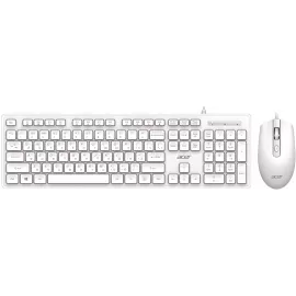 Клавиатура + мышь Acer OCC504 клав:белый мышь:белый USB Multimedia (ZL.ACC11.00N)