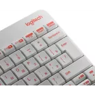 Клавиатура + мышь Logitech MK240 клав:белый/красный мышь:белый/красный USB беспроводная slim Multimedia (920-008160)