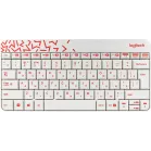 Клавиатура + мышь Logitech MK240 клав:белый/красный мышь:белый/красный USB беспроводная slim Multimedia (920-008160)