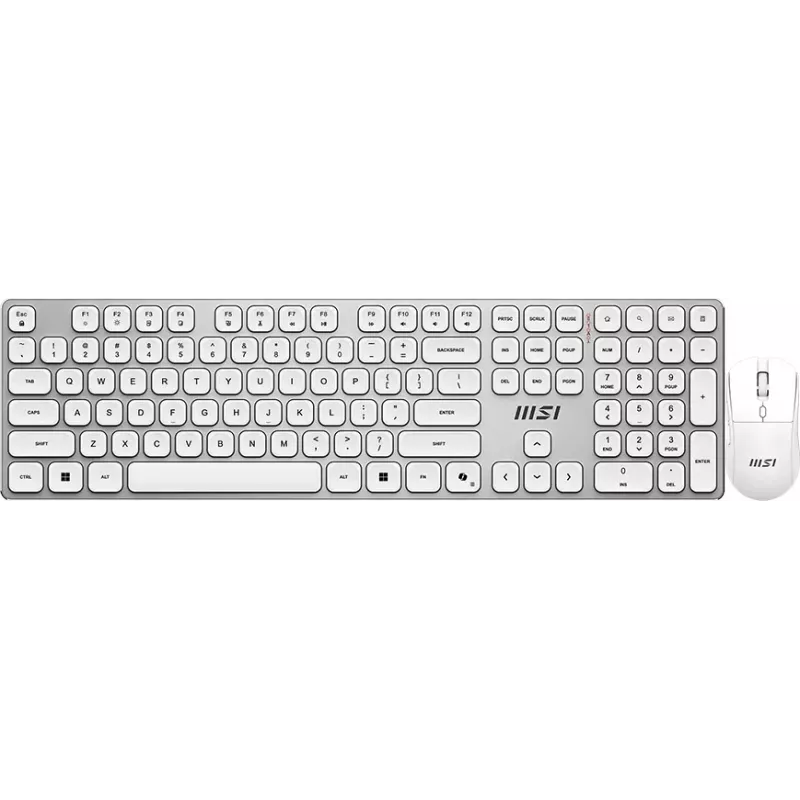 Клавиатура + мышь MSI Forge K210 W Combo клав:белый мышь:белый USB беспроводная slim (S11-43RU310-Y92)