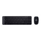 Клавиатура + мышь Logitech MK220 клав:черный мышь:черный USB беспроводная (920-003169)