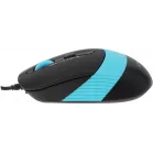 Мышь A4Tech Fstyler FM10 черный/синий оптическая 1600dpi USB 4but (FM10 BLUE)