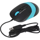 Мышь A4Tech Fstyler FM10 черный/синий оптическая 1600dpi USB 4but (FM10 BLUE)