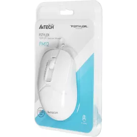Мышь A4Tech Fstyler FM12 белый оптическая 1200dpi USB 3but (FM12 WHITE)