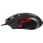 Мышь Оклик 806G черный/красный оптическая 3200dpi USB 8but (1431646)