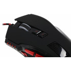 Мышь Оклик 806G черный/красный оптическая 3200dpi USB 8but (1431646)