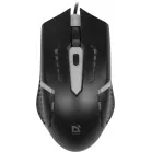 Мышь Defender Hit MB-601 черный оптическая 1200dpi USB 3but (52601)