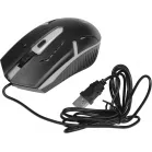 Мышь Defender Hit MB-601 черный оптическая 1200dpi USB 3but (52601)