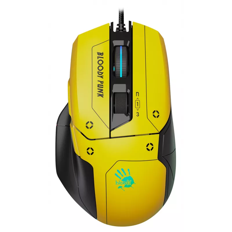 Мышь A4Tech Bloody W70 Max Punk желтый/черный оптическая 10000dpi USB 11but