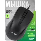 Мышь Acer OMW136 черный оптическая 1200dpi USB 3but (ZL.MCEEE.01A)