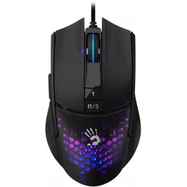 Мышь A4Tech Bloody L65 Max черный/фиолетовый оптическая 12000dpi USB 6but (L65 MAX/HONEYCOMB)