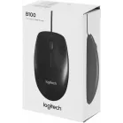 Мышь Logitech B100 черный оптическая 1000dpi USB 2but (910-006605)
