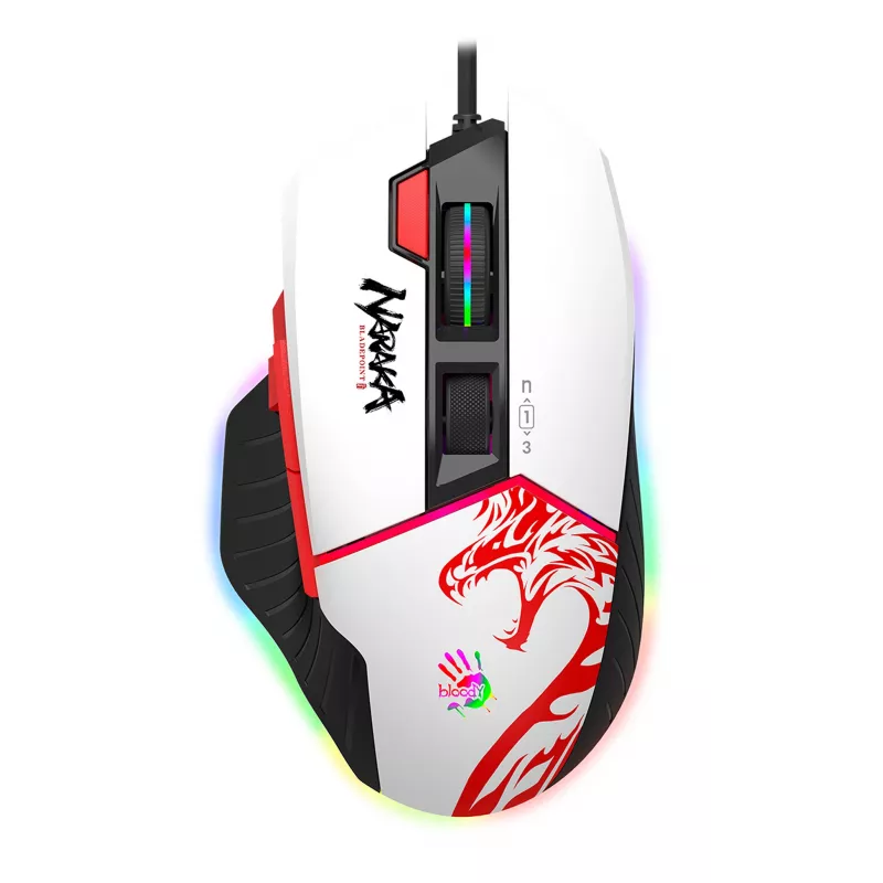Мышь A4Tech Bloody W95 Max Naraka белый/рисунок оптическая 12000dpi USB 10but