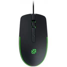 Мышь Оклик 100M черный оптическая 1600dpi USB для ноутбука 4but (1909417)