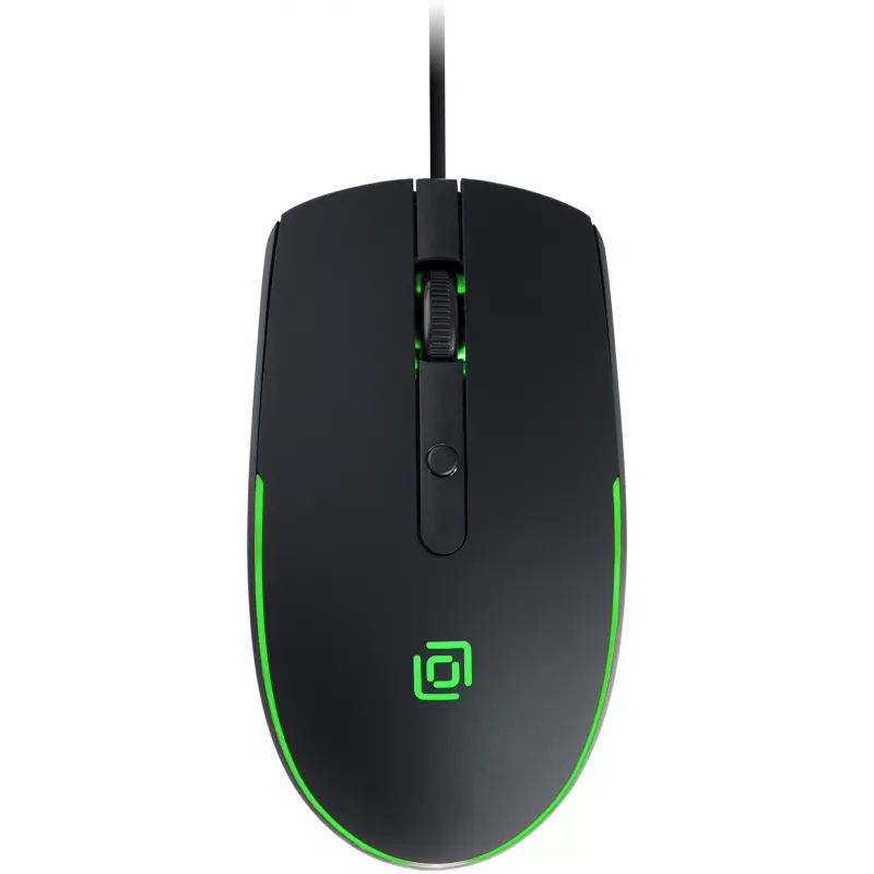 Мышь Оклик 100M черный оптическая 1600dpi USB для ноутбука 4but (1909417)