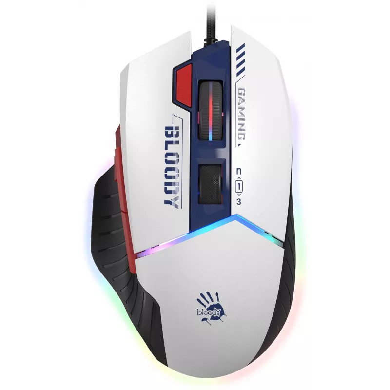 Мышь A4Tech Bloody W95 Max Sports синий/белый оптическая 12000dpi USB 10but (W95 MAX SPORTS NAVY)