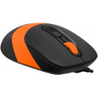 Мышь A4Tech Fstyler FM10S черный/оранжевый оптическая 1600dpi silent USB 3but (FM10S USB ORANGE)