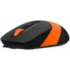 Мышь A4Tech Fstyler FM10S черный/оранжевый оптическая 1600dpi silent USB 3but (FM10S USB ORANGE)