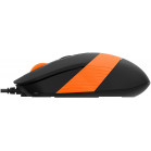 Мышь A4Tech Fstyler FM10S черный/оранжевый оптическая 1600dpi silent USB 3but (FM10S USB ORANGE)