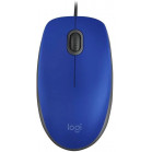 Мышь Logitech M110 синий/серый оптическая (1000dpi) silent USB (2but)