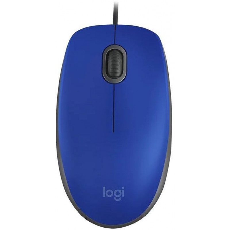 Мышь Logitech M110 синий/серый оптическая (1000dpi) silent USB (2but)