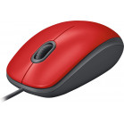 Мышь Logitech M110 красный/серый оптическая (1000dpi) silent USB (2but)