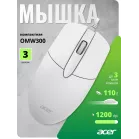 Мышь Acer OMW300 белый оптическая 1200dpi USB 3but (ZL.MCECC.01V)