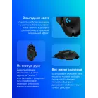 Мышь Logitech G502 Hero черный оптическая 25600dpi USB для ноутбука 9but (910-005474)