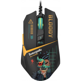 Мышь A4Tech Bloody W63 Max Renegade черный/рисунок оптическая 12000dpi USB (W63 MAX)