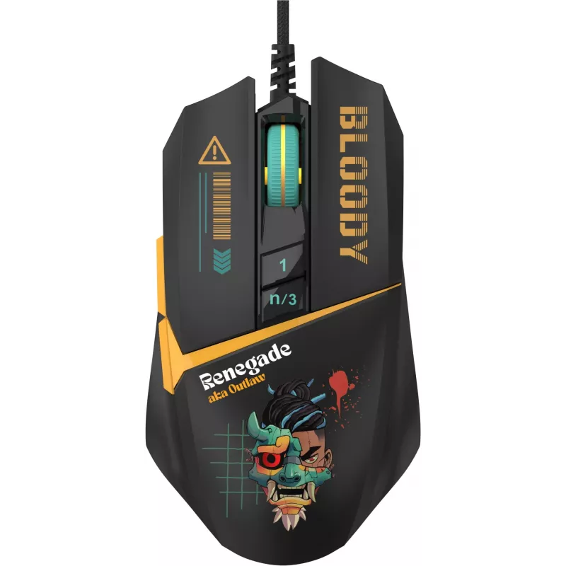 Мышь A4Tech Bloody W63 Max Renegade черный/рисунок оптическая 12000dpi USB (W63 MAX)