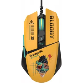 Мышь A4Tech Bloody W63 Max Renegade желтый/рисунок оптическая 12000dpi USB (W63 MAX)