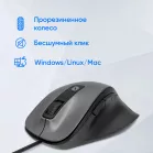 Мышь Оклик 504M черный/серый оптическая 3600dpi silent USB 6but (2004741)