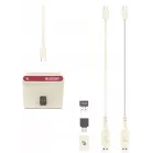Мышь A4Tech Bloody R72 Ultra Duo белый/красный оптическая 20000dpi беспров. USB/USB-C 7but (R72 ULTRA DUO PIXELS RED)