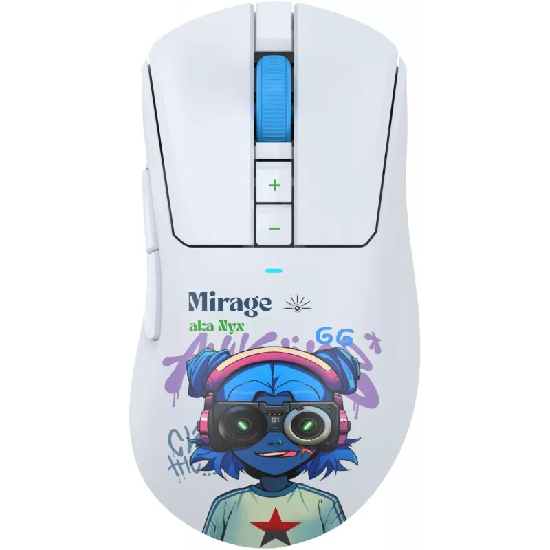 Мышь A4Tech Bloody R73 Ultra Duo белый/рисунок оптическая 20000dpi беспров. USB/USB-C 7but (R73 ULTRA DUO NYX MIRAGE)