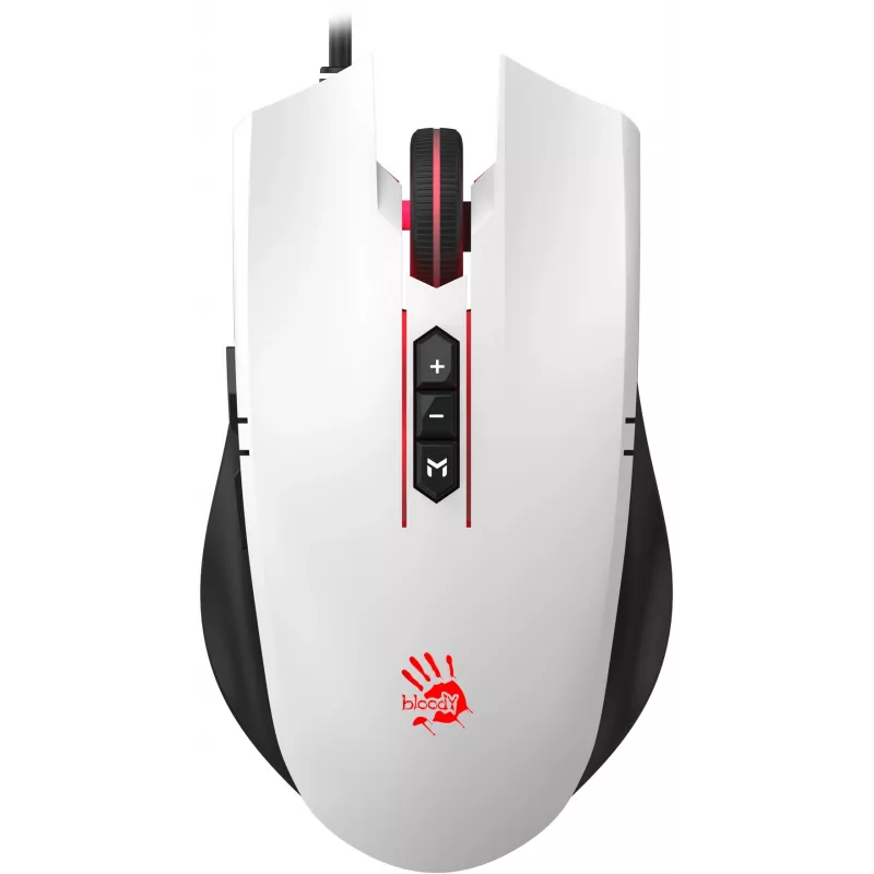 Мышь A4Tech Bloody ES7 белый оптическая 6000dpi USB 8but (ES7 PANDA WHITE)