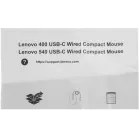 Мышь Lenovo 540 синий оптическая 2400dpi USB 3but (GY51D20878)