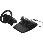 Руль Logitech G923 10кноп. (с педалями) черный
