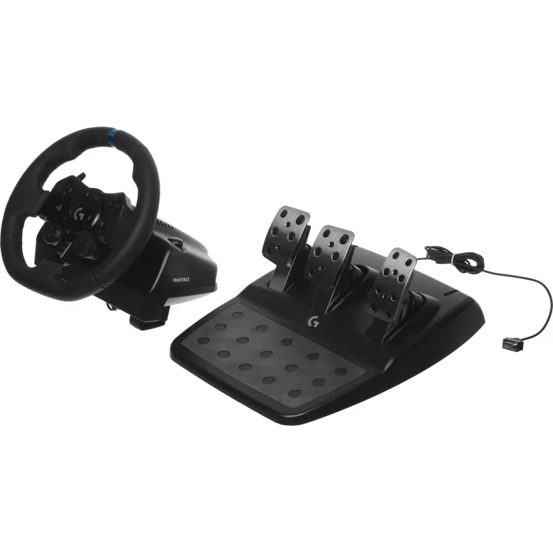 Руль Logitech G923 10кноп. (с педалями) черный